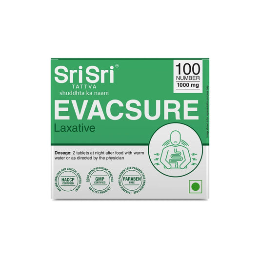 Sri Sri Tattva Ayurvedic Evacsure Laxative 1000mg 100 Tablets