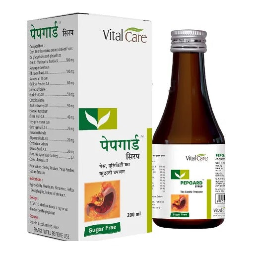 Vital Care Ayurvedic Pepgard Syrup Sugar Free Syrup & Tablets