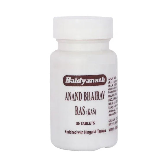 Baidyanath Ayurvedic (Jhansi) Anand Bhairav ​​Ras (Kas) Tablette