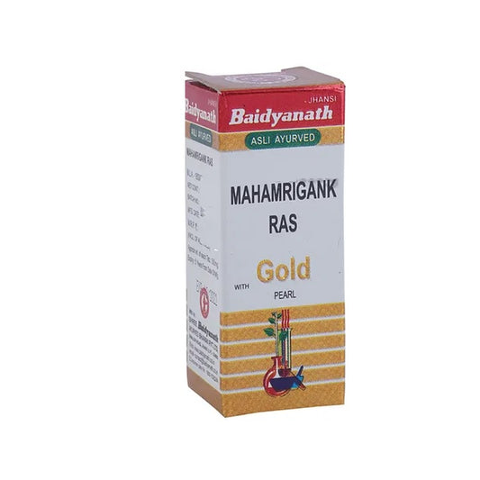 Baidyanath Ayurvedic (Jhansi) Mahamrigank Ras mit Goldperlentablette