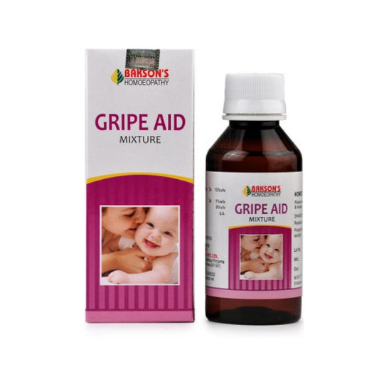 Bakson's Homoeopathy Gripe Aid Mixture Tonic Erleichtert die Verdauung Flüssigkeit 115ml