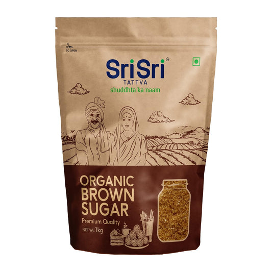 Sri Sri Tattva Organic Brown Natural Refined Cane Sugar Prime Rich in Minerals Sugar 1kg