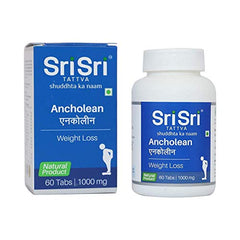 Sri Sri Tattva Ayurvedic Ancholean 1000 mg unterstützt die Gewichtskontrolle, 60 Tabletten