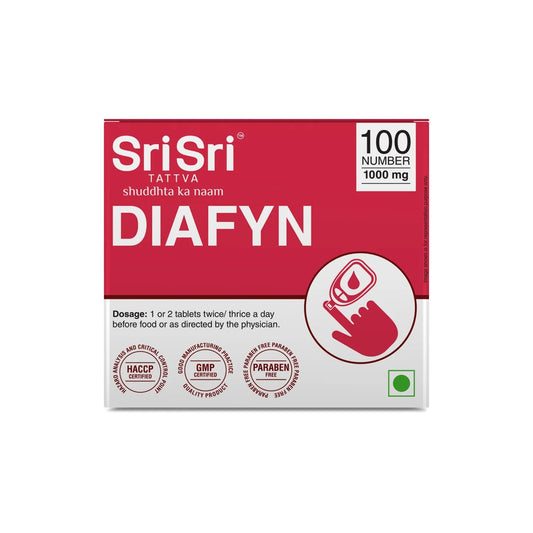 Sri Sri Tattva Ayurvedic DIAFYN For Blood Sugar Control 1000mg 100 Tablets