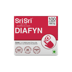 Sri Sri Tattva Ayurvedic DIAFYN For Blood Sugar Control 1000mg 100 Tablets