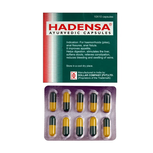 Dollar Hadensa Ayurvedic For Digestion,Heamorrhoids,Fissures,Piles & Fistula Capsule