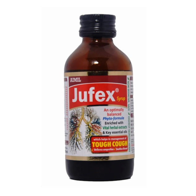 Aimil Ayurvedic Jufex Syrup &amp; Syrup Травяной сироп для здоровья органов дыхания 100 мл