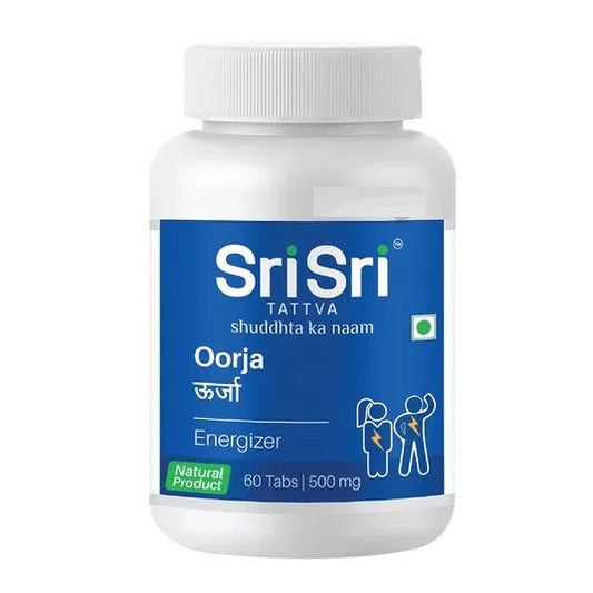 Sri Sri Tattva Ayurvedic Oorja 500 mg unterstützt das Energieniveau (Energizer), 60 Tabletten