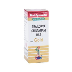 Baidyanath Ayurvedic (Jhansi) Trailokya Chintamani Ras with Gold Tablets