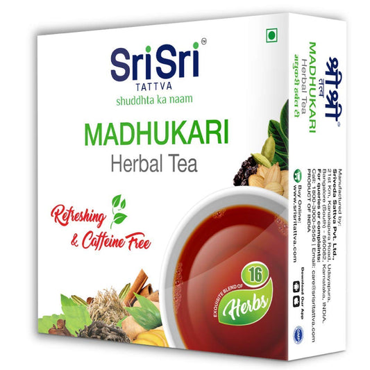 Sri Sri Tattva Ayurvedic Madhukari Herbal Refreshing & Caffeine Free Tea 100g