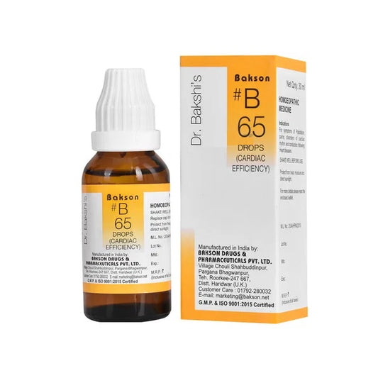 Bakson's B65 (B-65) Cardiac Efficiency für Herzerkrankungen Tropfen 30ml