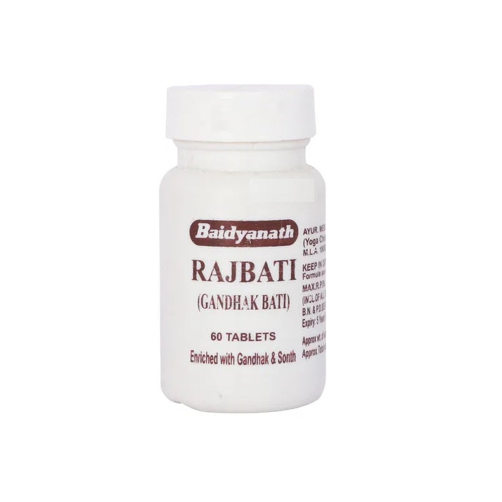 Baidyanath Ayurvedic Rajbati Gandhak Bati 60 Tabletten