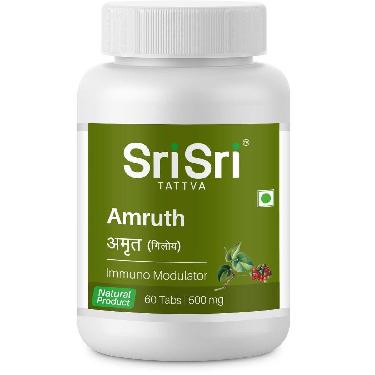 Sri Sri Tattva Ayurvedic Amruth 500mg Immuno Modulator 60 Tablets