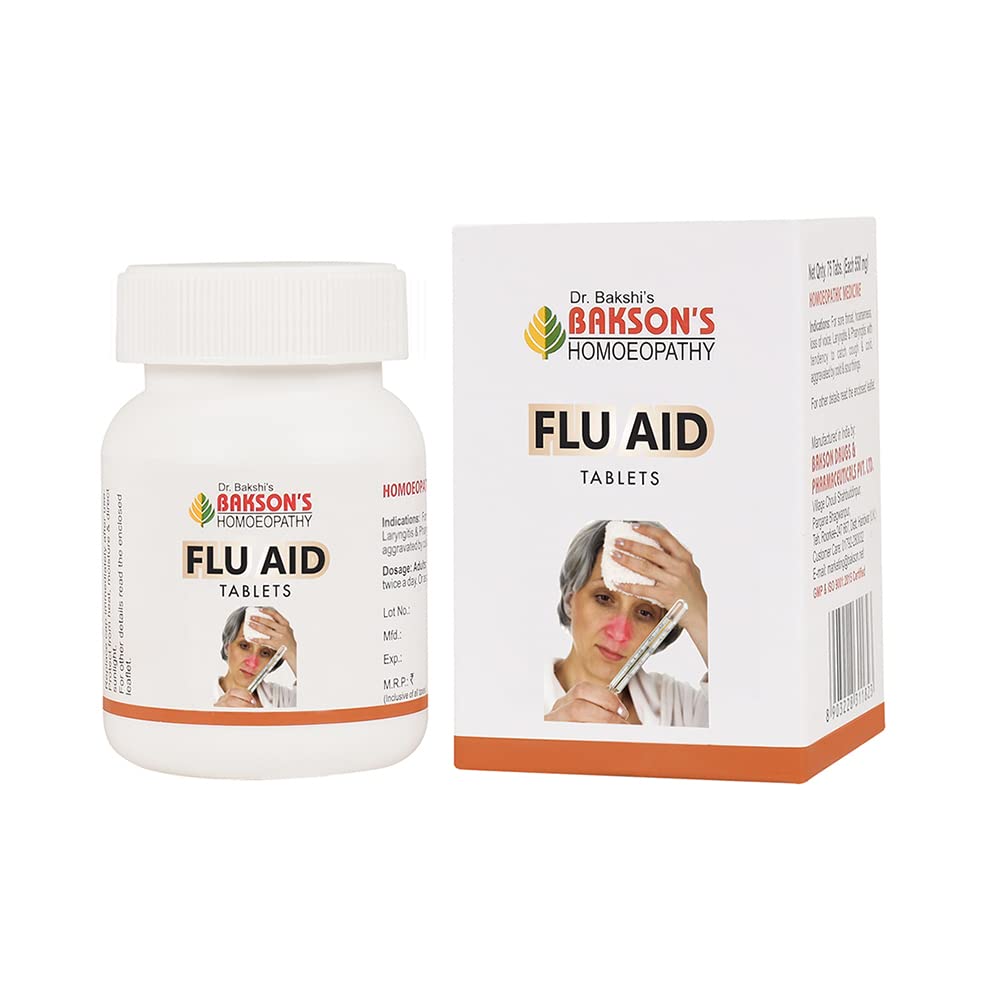 Bakson's Homoeopathy Flu Aid Fights Flu 75 Tablet