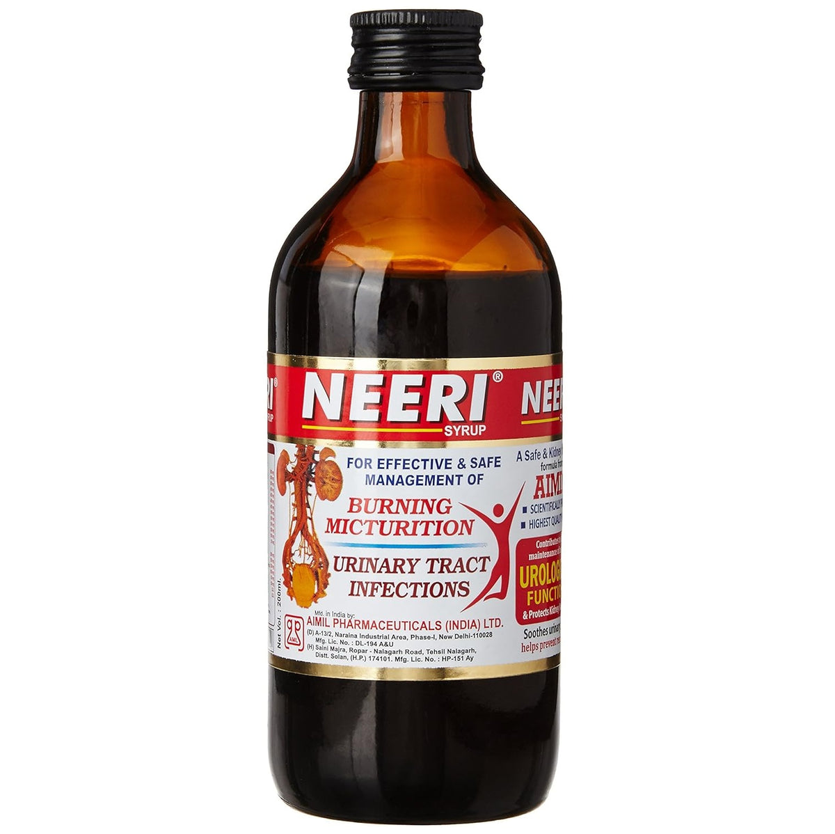 Aimil Ayurvedic Neeri for Kidney Health Urinary Tract Infections (UTI) Kft Syrup & Tablet