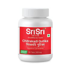 Sri Sri Tattva Ayurvedic Chitrakadi Gutika 300mg Digestive Carminative 60 Tablets