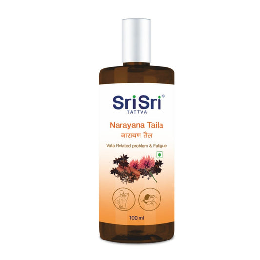 Sri Sri Tattva Ayurvedisches Narayana Taila-Öl gegen Vata-Dosha und Müdigkeit, 100 ml