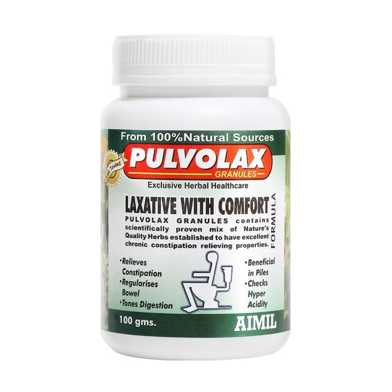 Aimil Ayurvedic Pulvolax Granules For Relief From Constipation Acidity Powder 100 gm