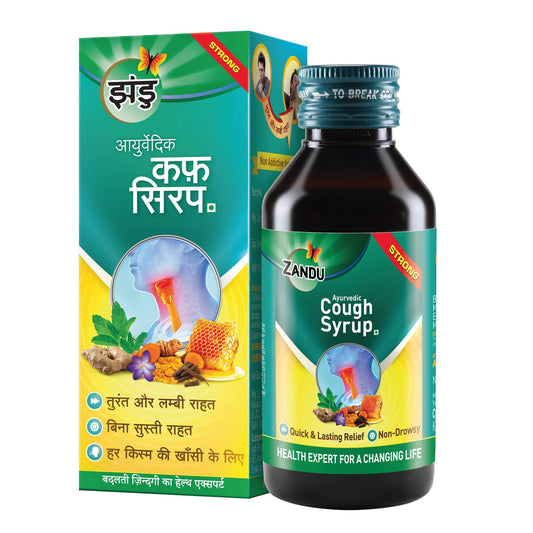 Zandu Ayurvedic Cough Non Drowsy Liquid Syrup