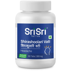 Sri Sri Tattva Ayurvedic Shirashoolari Vati 300mg Headache 60 Tablets