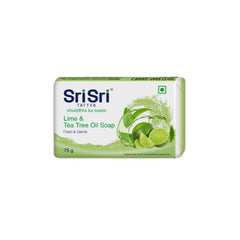 Sri Sri Tattva Lime & Tea Tree Oil Soap Fresh & Gentle (3 + 1 Combo Pack) 75gm