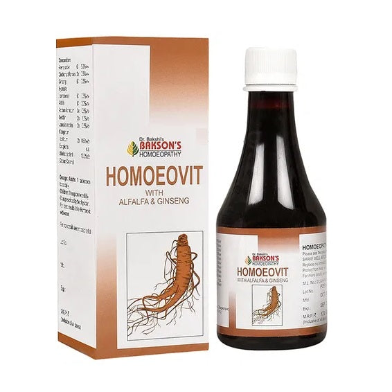 Bakson's Homoeopathy Homoeovit With Alfalfa & Ginseng Health Restorative Tonic Syrup