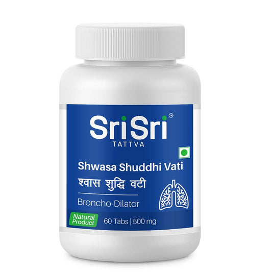 Sri Sri Tattva Ayurvedic Shwasa Shuddhi Vati 500mg 60 Tablets