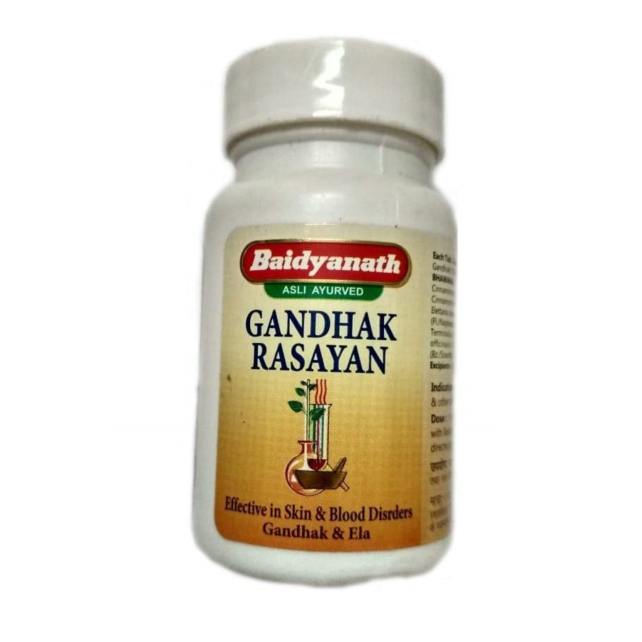 Baidyanath Ayurvedische Jhansi Gandhak Rasayan Vegetarische Tabletten