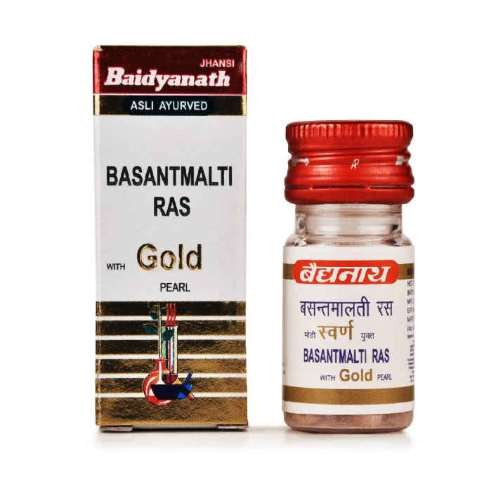 Baidyanath Ayurvedic (Jhansi) Basant Malti Ras with Gold Pearl Tablet