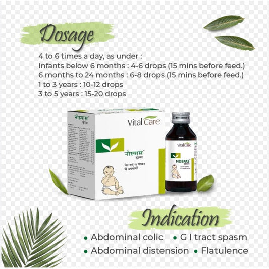 Vital Care Ayurvedic Nospas Baby Health Drops 20ml