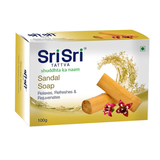 Sri Sri Tattva Sandale Seife entspannt, erfrischt und regeneriert die Haut 100 g