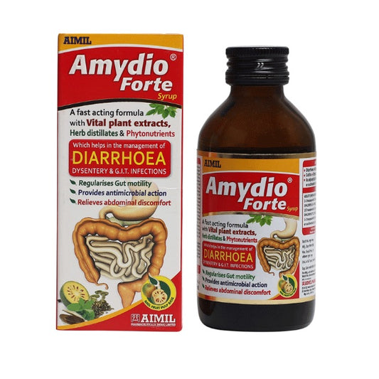 Aimil Ayurvedic Amydio Forte For Diarrhoea & Dysentery Energizes Body Syrup 100 ml