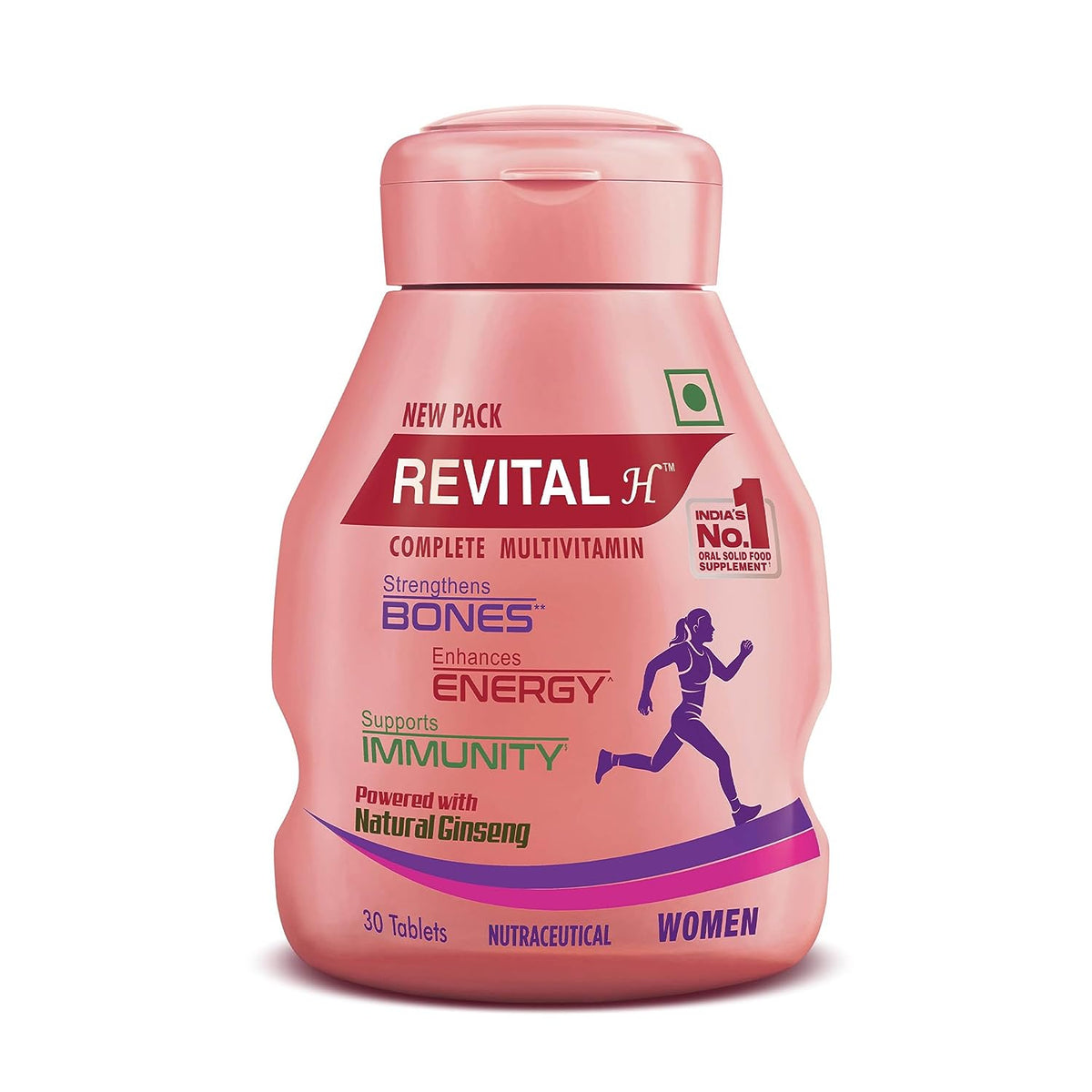 Revital H For Woman with Multivitamins,Calcium,Zinc & Natural Ginseng 30 Capsules