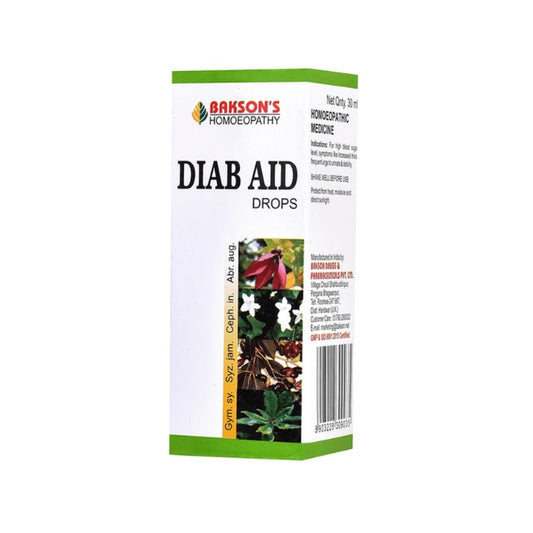 Bakson's Homoeopathy Diab Aid Normalises Blood Sugar Drop 30 ml (Pack of 2)