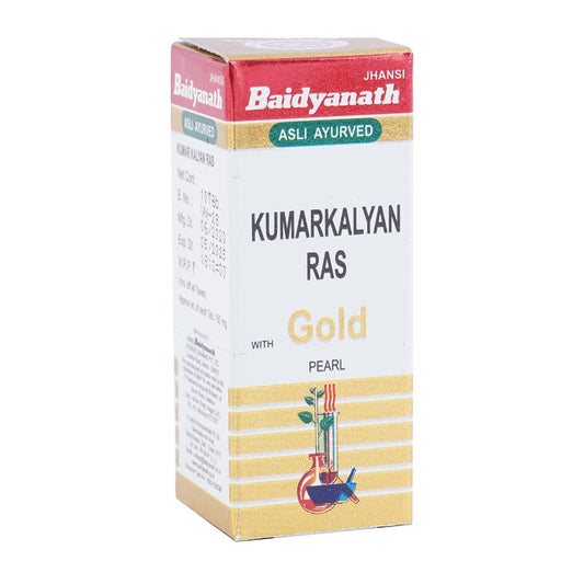 Baidyanath Ayurvedic (Jhansi) Kumarkalyan Ras mit Goldperlentablette