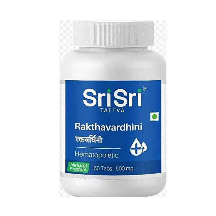 Sri Sri Tattva Ayurvedic Raktavardhini 500mg Hematopoietic 60 Tablets