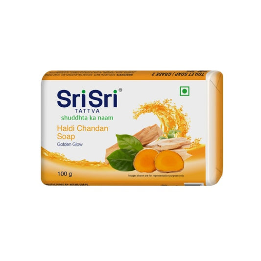 Sri Sri Tattva Haldi Chandan Soap For A Golden Glow (3+1 Combo Pack) 100gm