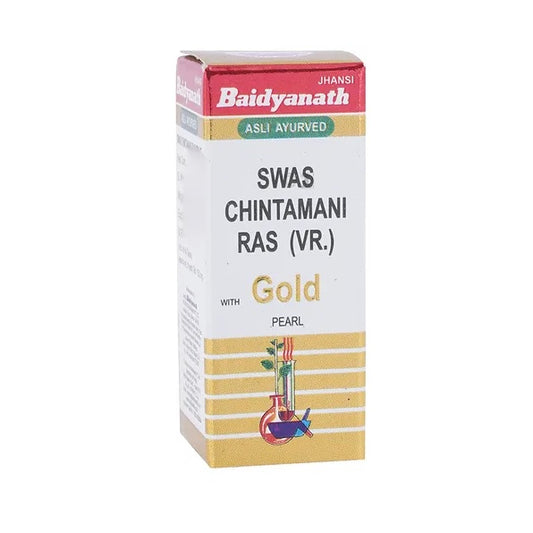 Baidyanath Ayurvedic (Jhansi) Swas Chintamani Ras (Vr.) mit Gold Pearl Tabletten