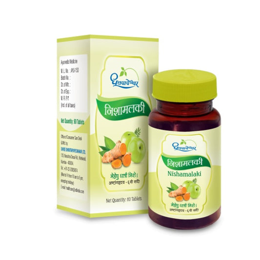 Dhootapapeshwar Ayurvedic Nishamalaki 60 Tablet & Liquid 450 ML