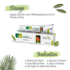 Vital Care Ayurvedic Arthrum Plus The Powerful Analgesic Capsule,Oil and Ointment