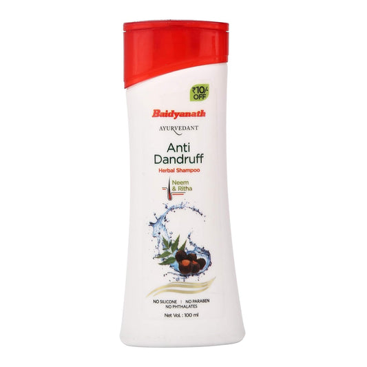 Baidyanath Ayurvedisches Anti-Schuppen-Kräutershampoo mit Neem und Ritha, 100 ml