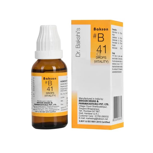 Bakson B41 (B-41) Vitality For Loss Of Vigour And Vitality Drops 30ml