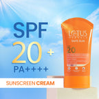 Lotus Herbals Cosmetics Safe Sun Sunscreen Cream SPF 20 PA+ 100g