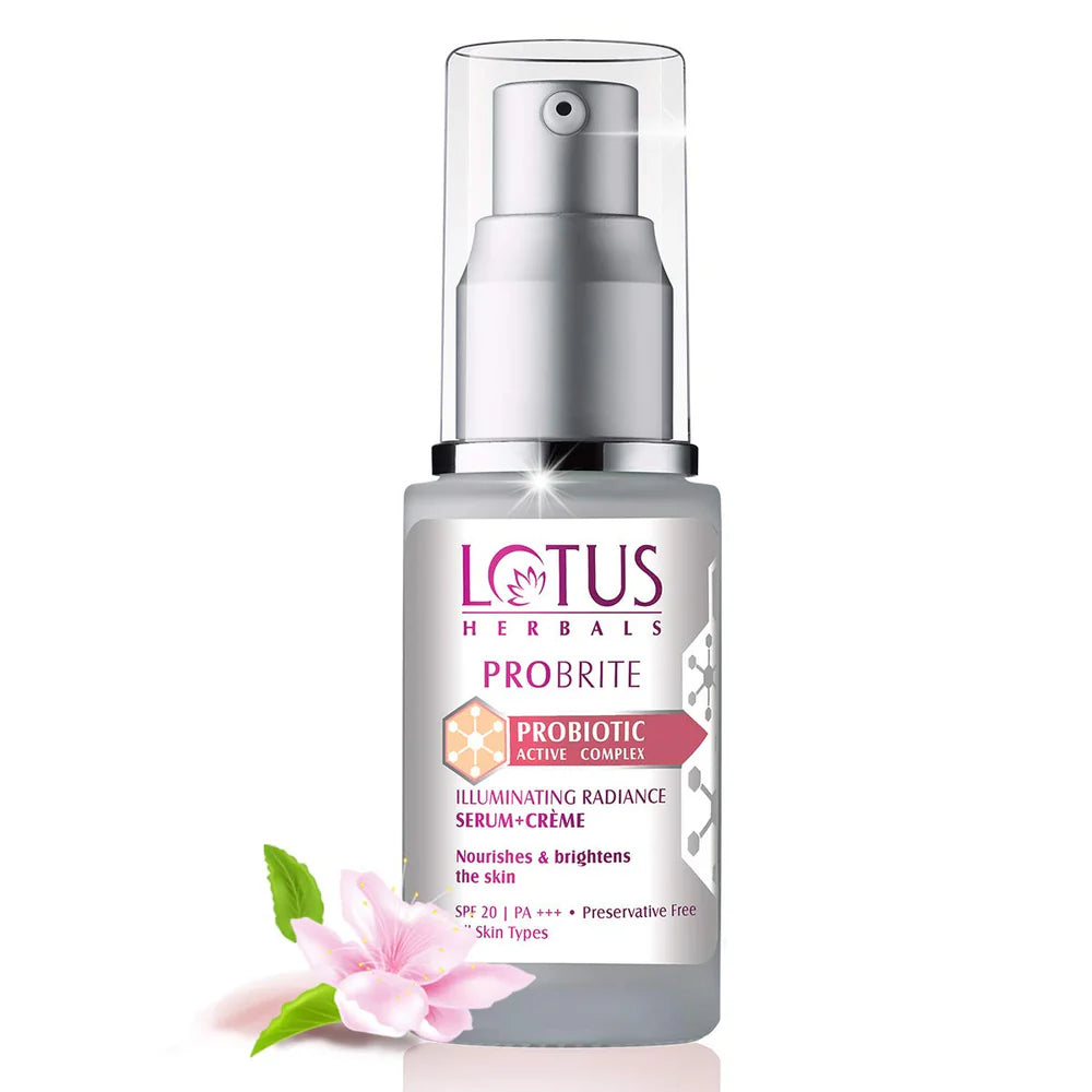 Lotus Herbals Cosmetics Probrite Illuminating Radiance Serum+Cream SPF-20 PA+++ 30ml