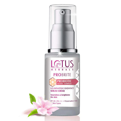 Lotus Herbals Cosmetics Probrite Illuminating Radiance Serum+Cream SPF-20 PA+++ 30ml