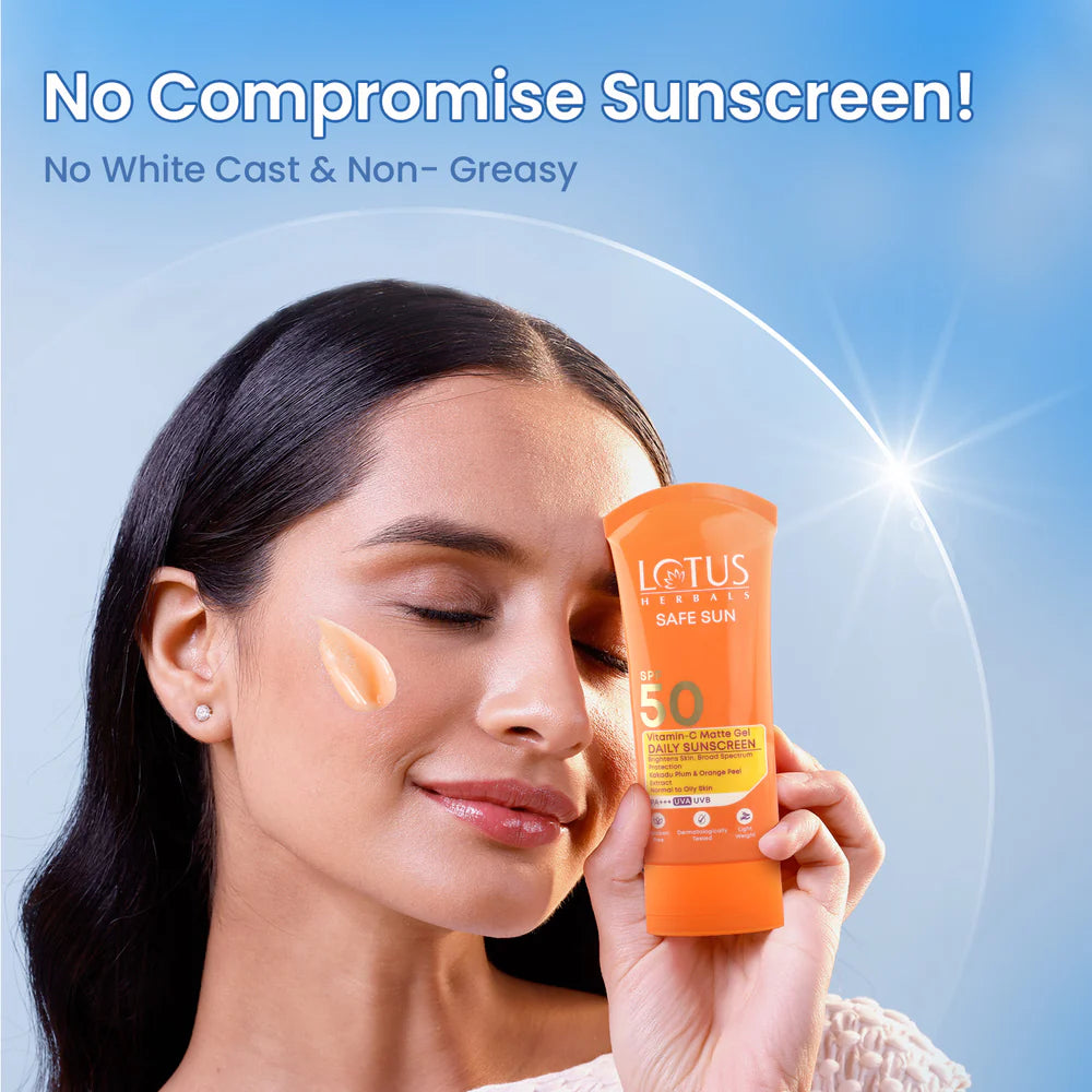 Lotus Herbals Cosmetics Safe Sun Vitamin C Matte GEL Daily Sunscreen SPF 50