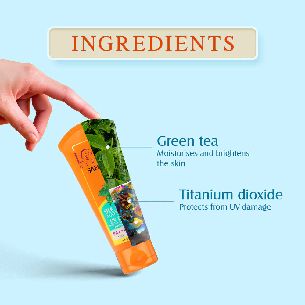 Lotus Herbals Cosmetics Safe Sun Silk Touch Mattifying UV Crème Cream SPF-50 75g