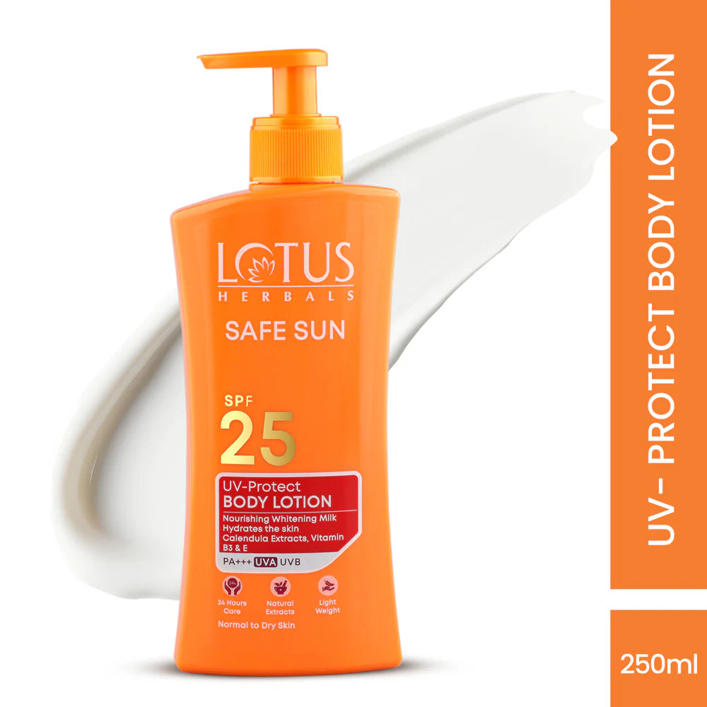 Lotus Herbals Cosmetics Safe Sun UV Protect Body Lotion SPF 25 PA+++ 250ml