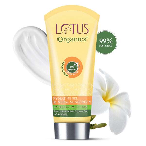 Lotus Organics+ Cosmetics Hydrating Gel Mineral Sunscreen SPF 30 PA+++ 100g