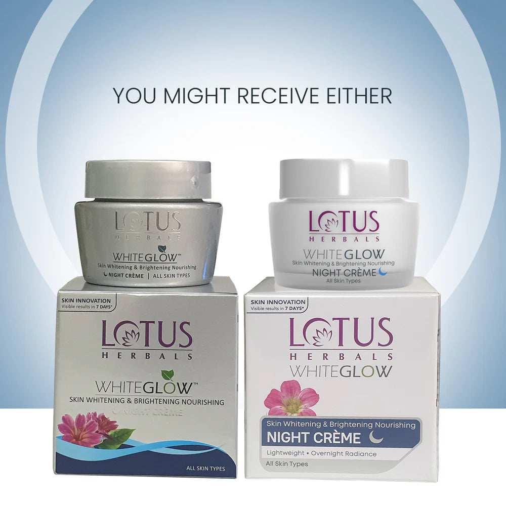 Lotus Herbals Cosmetics WhiteGlow Skin Brightening & Nourishing Night Cream 60g